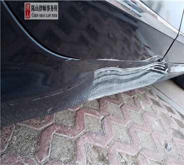 2019年3月26日处理一起交通肇事图为肇事车辆